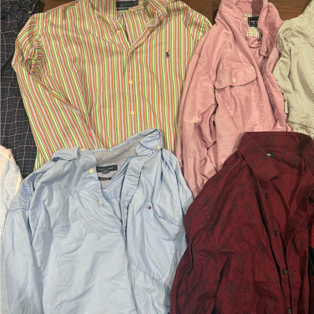 Men’s Brand Name Clothing Lot – 20 Pc Button-Down Shirts & Sweaters Size XL-XXL - Picture 3 of 10